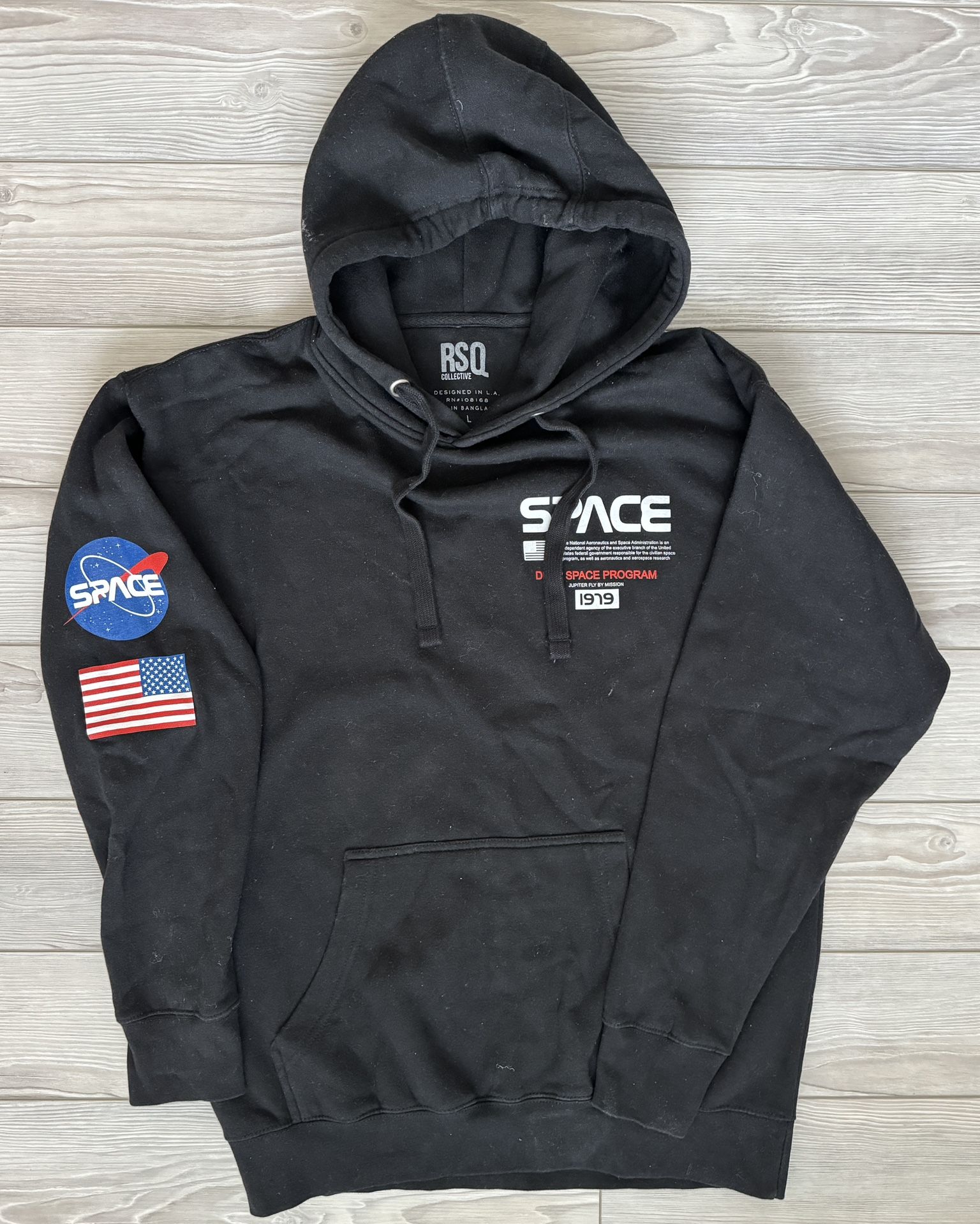 BLACK LARGE RSQ HOODIE