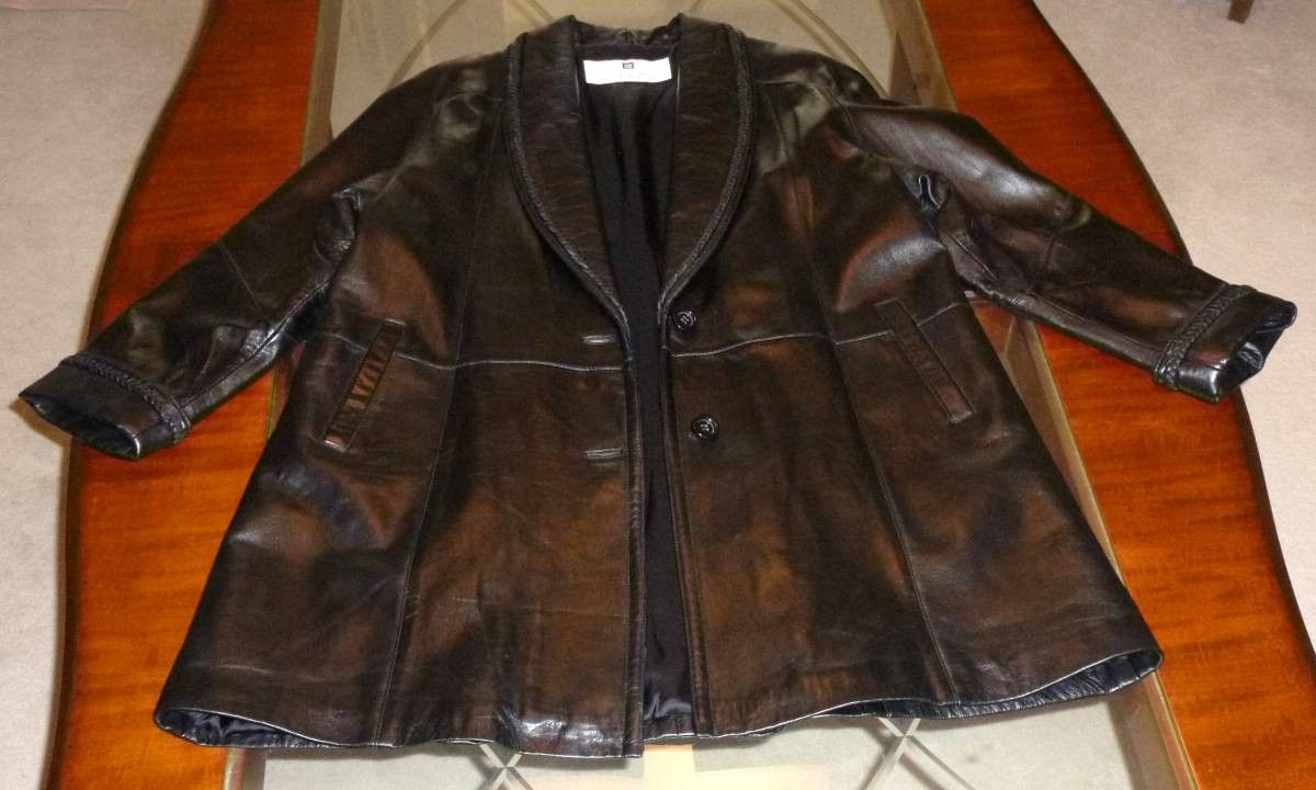 Givenchy Woman's Black Leather Coat