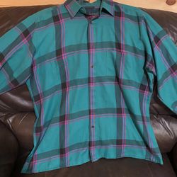 Van Heusen Sportswear Buttondown Pink And Green