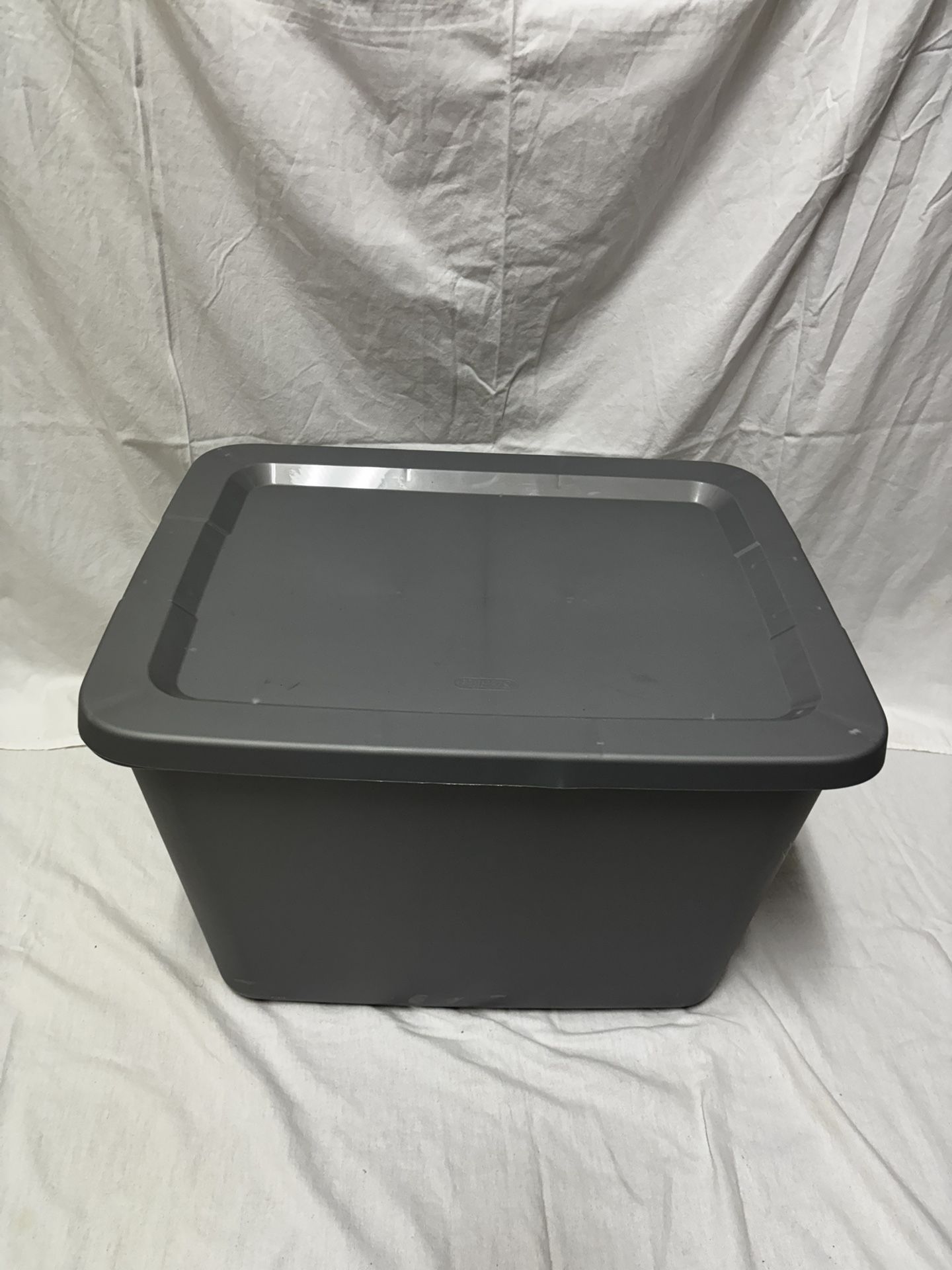 Sterilite 18 Gallon 68 L Tote Box Plastic, Dark Gray
