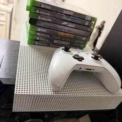 Xbox one s and 9 games