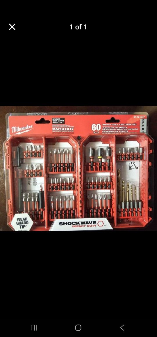 60 Pc Bit Set Milwakee