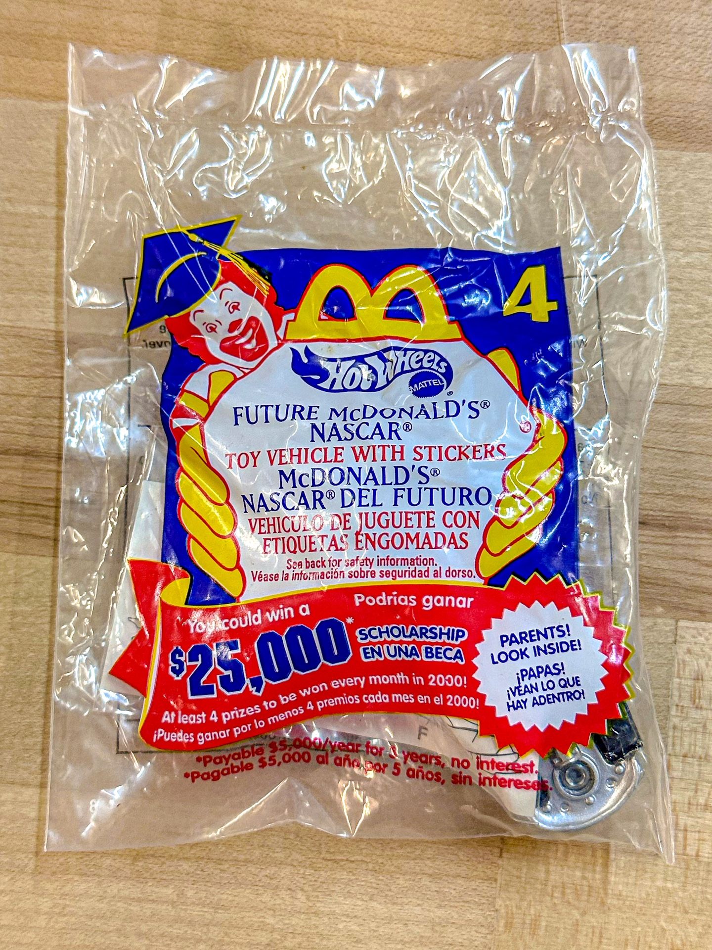1999 McDonald's Hot Wheels Car #4 - SPLATTER PAINT SERIES, Unopened and Mint Condition