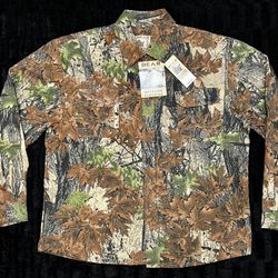 NWT BEAR RIVER Outdoor Clothing 2XL Camo Men's Button down Long Sleeve T Shirt