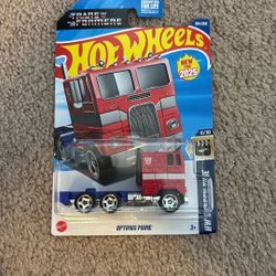 Hot Wheels 2025 Transformers Optimus Prime HW Screen Time #6/10 New 
