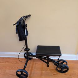 Knee Scooter With Dual Brakes and Storage Bag