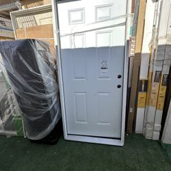 Hi everyone we have two door one left and one right The left hand comes prehung  and the right hand only have hinges no frame but i have door jums for