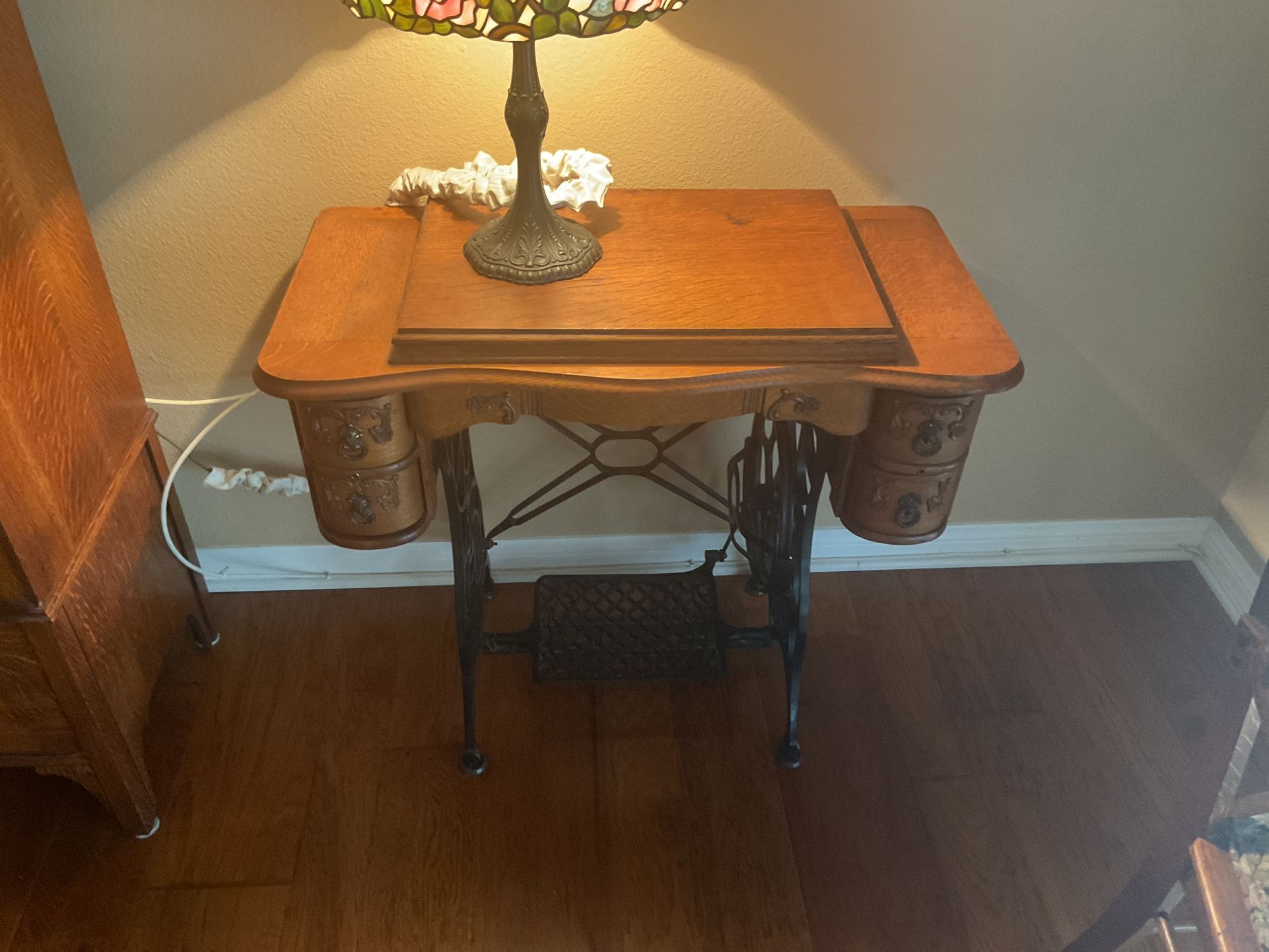 Antique Chair And Minnesota Sewing Machine