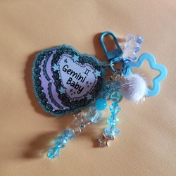 Gemini Baby Keychain/ Purse Charm