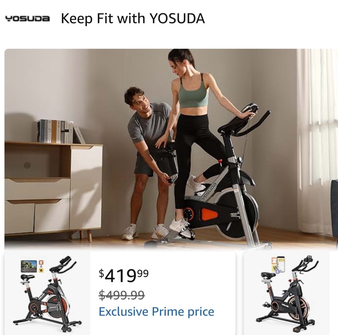 Yosuda Stationary Bike $160 Or Best Offer