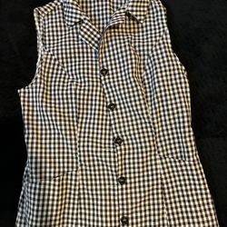 Gingham Button Up Dress - SHEIN