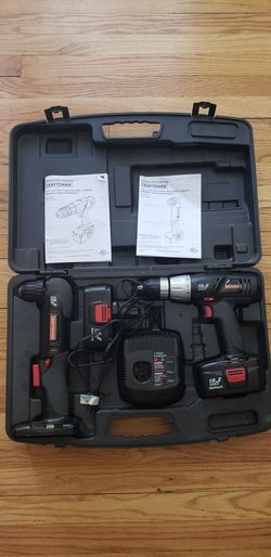 Craftsman 1/2 In. 19.2 Cordless Drill-Driver And 3/8 Right Angle Drill Driver.