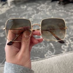 Ray ban rb1971 Square Sunglasses Gold 