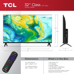 TCL 32” Roku Tv