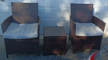 3pc Wicker Outdoor Patio Furniture Set