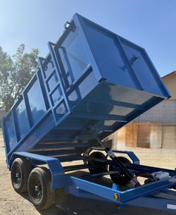 New 8x4x12 Smooth Walls Hydraulic Dump Trailer With Diamond Fenders 💎💙