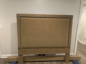 Queen Size Upholstered Beaded Headboard