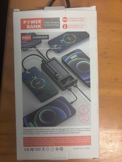 Brand New 20,000mAh Power Bank w/ 4 Built‑In Cables + Dual USB