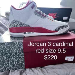 Jordan 3 Cardinal Red