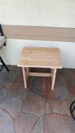 Wood side table