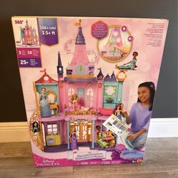 Disney Princess Ultimate Castle Doll House with Lights & Sounds & 25+ Accessories Pieces, 4 ft Tall