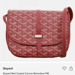 GOYARD RED 'BELVEDERE MM BAG