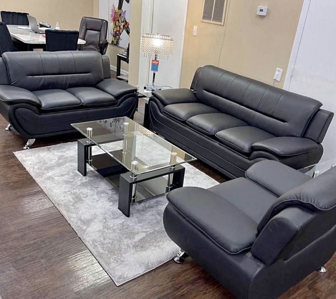 Black Friday Sale!! Modern Sofa, Loveseat & Chair Set – ONLY $788!