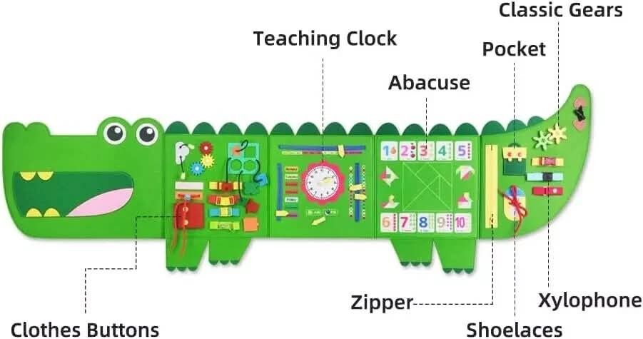 Crocodile Montessori Busy Board $35 Shipping available