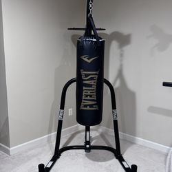 Everlast Powercore Dual Bag and Stand Including Everlast and  MMA Gloves