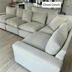 Cloud Modular Sectional Couch Sofa With Ottoman 