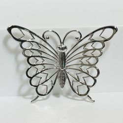 Vintage Beau Sterling Silver Butterfly Pin Brooch