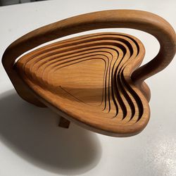 Collapsible ❤️ Carve wood 🧺 , Unique!  $13