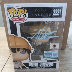 SIGNED Aleks Le Funko Pop! Solo Leveling Sung Jinwoo 2221 LE9500 Chalice