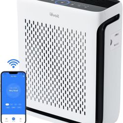 LEVOIT Air Purifier for Home Large Room Up to 1074Ft² with Air Quality Monitor, AHAM VERIFIDE, Smart WiFi, Washable Pre-Filter, HEPA Sleep Mode for Pe