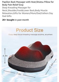 Papillon Shiatsu Back Massager Pillow with Heat