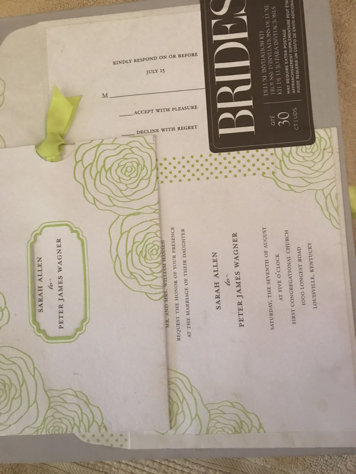 Very Nice Invitation Set Or Whatever Paper Set Mint Green