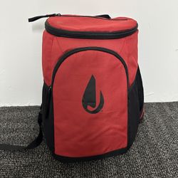 Backpack red and black insulated soft cooler Unisex 