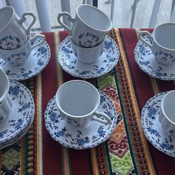 Authentic Replica RMS Titanic 2nd Class 9 White Star Line Coffee Cups and Saucers