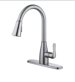 Glacier Bay
McKenna Single-Handle Pull Down Sprayer Kitchen Faucet in Stainless Steel with TurboSpray and FastMount