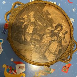 Vintage Style Framed Art Promenade Du Matin Morning Walk 19th Century Sigmund Freudeberg