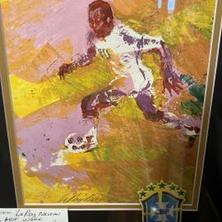 “Leroy Neiman” Signed Art Of Pele 