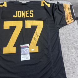 Broderick Jones Signed Autograph Custom Jersey - JSA Coa - Pittsburgh Steelers