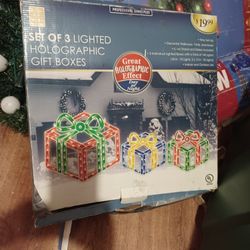 Lit Up Gifts Presents For Outside Decor