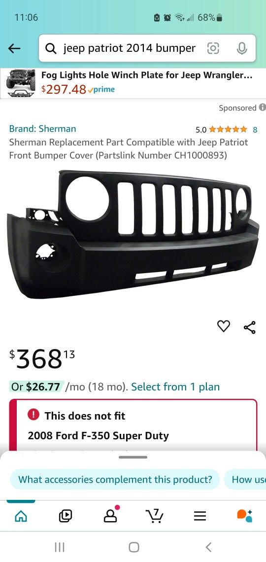 Jeep Patriot Bumper