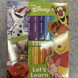 NWT Disney Let's Learn 12 Board Book Set