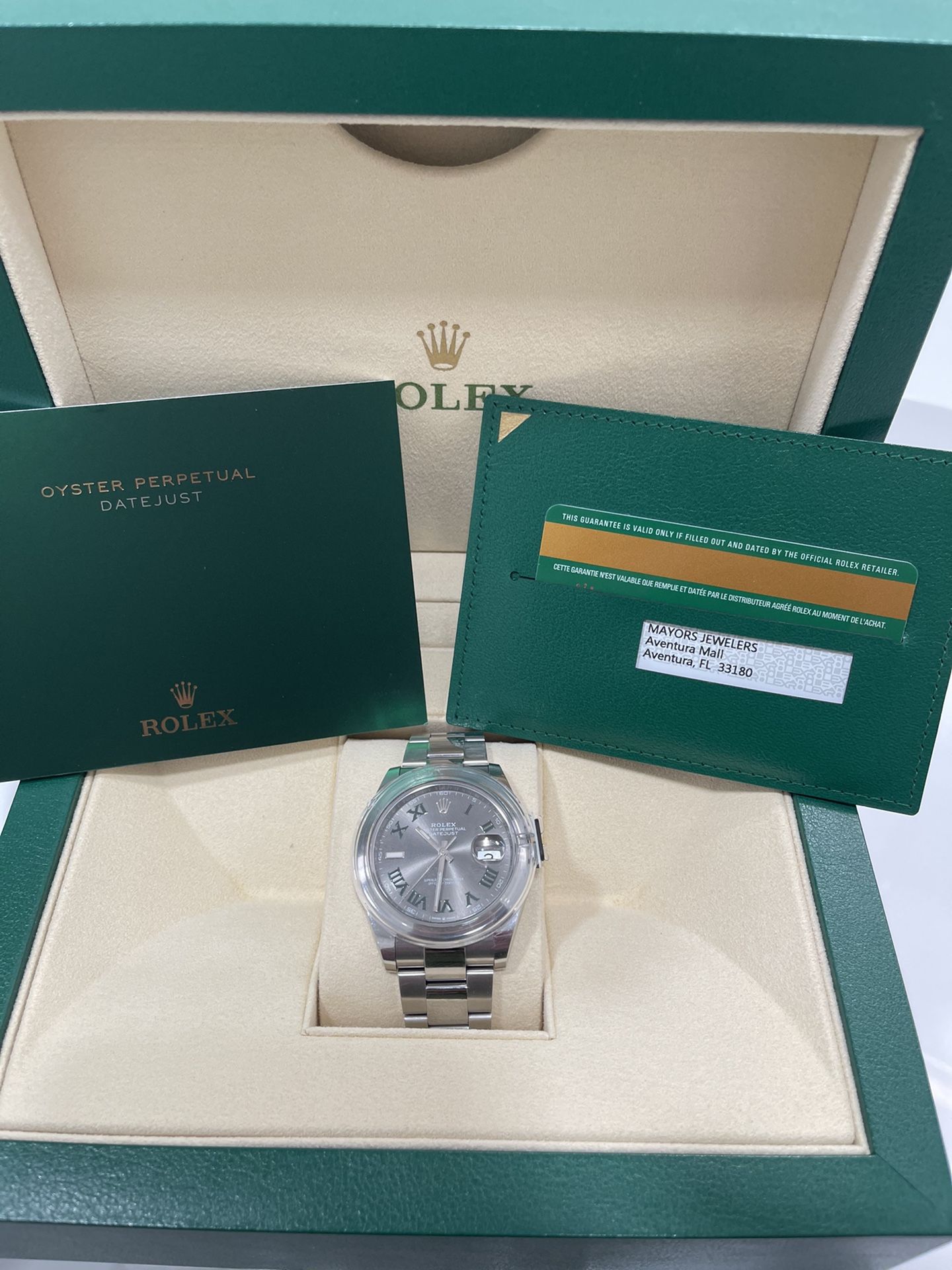 Rolex wimbledon stainless steel 126300