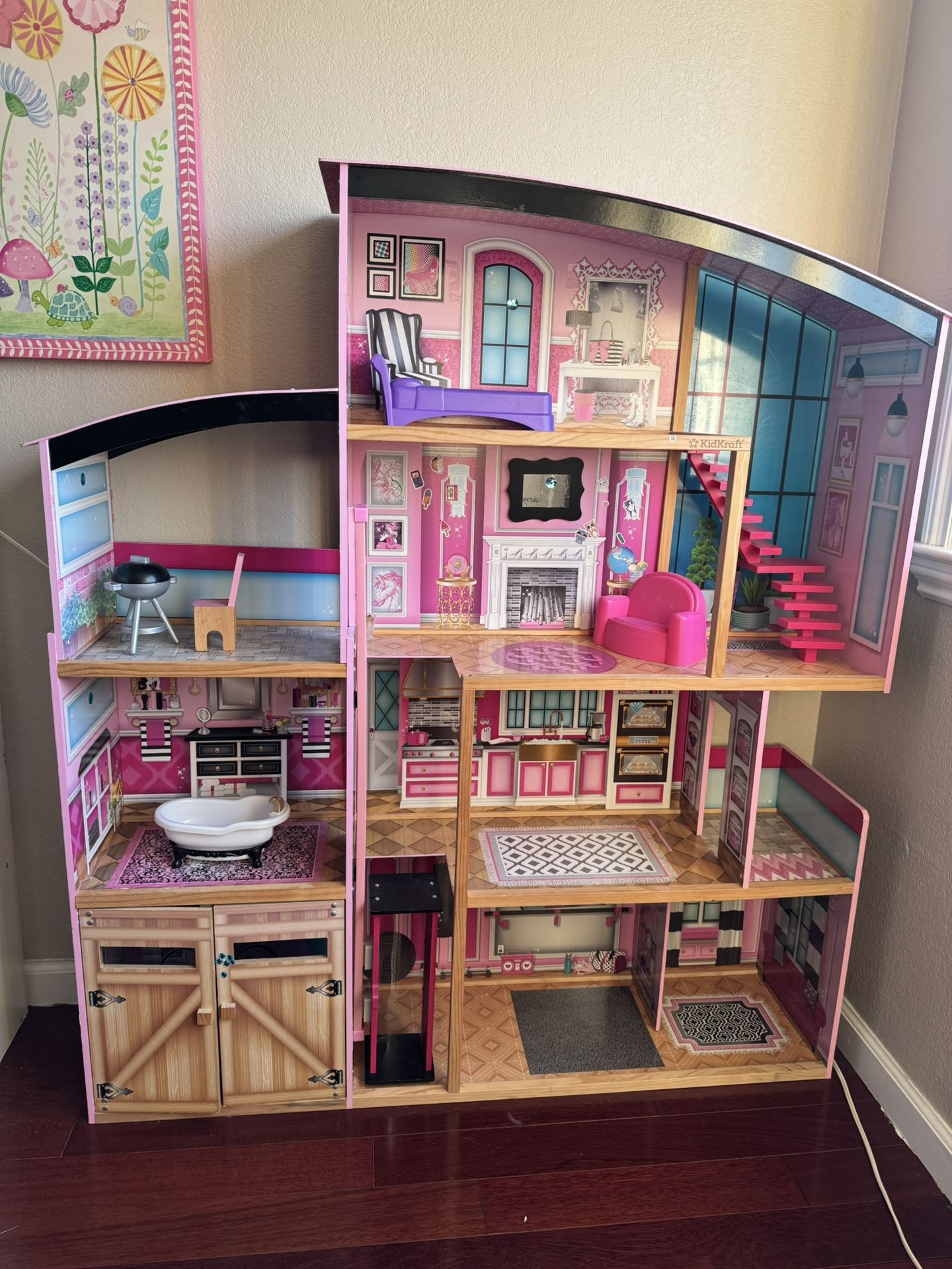 Large Wood Doll House