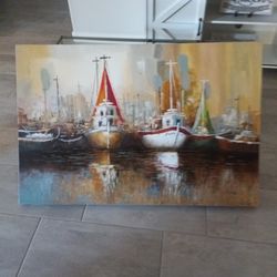 Large Boat Picture 47x33