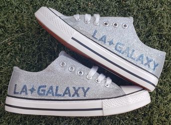 custom LA Galaxy Shoes women's size 6 womens Los Angeles converse style
