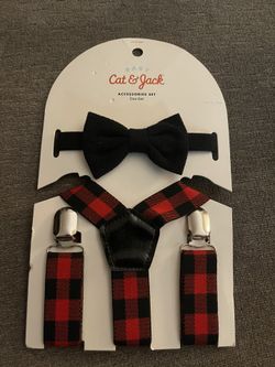 Baby Suspenders and bow